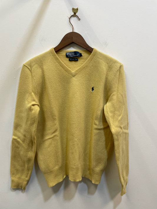 Ralph Lauren Yellow Wool V-Neck