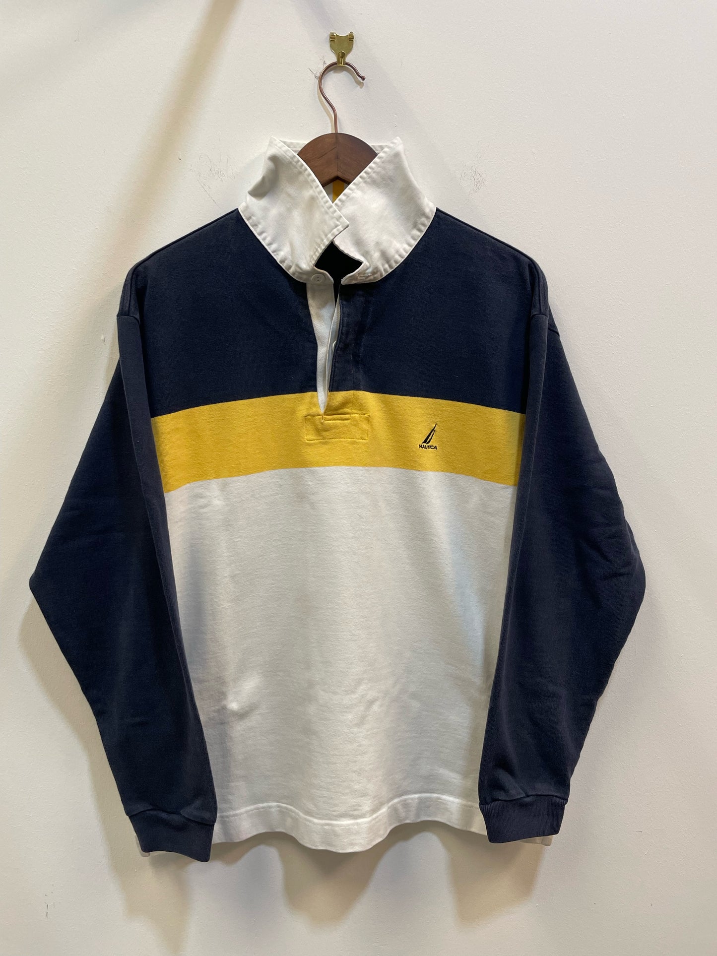 Nautica Navy / Yellow / White Rugby Top