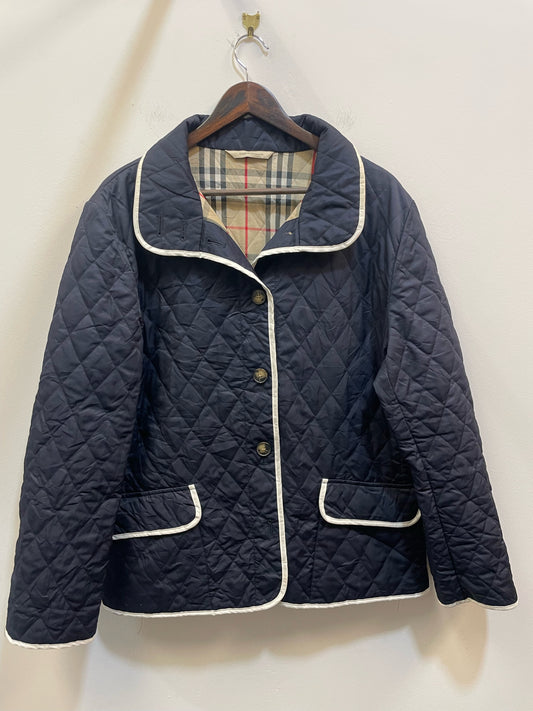 Burberry Navy Quilted Jacket