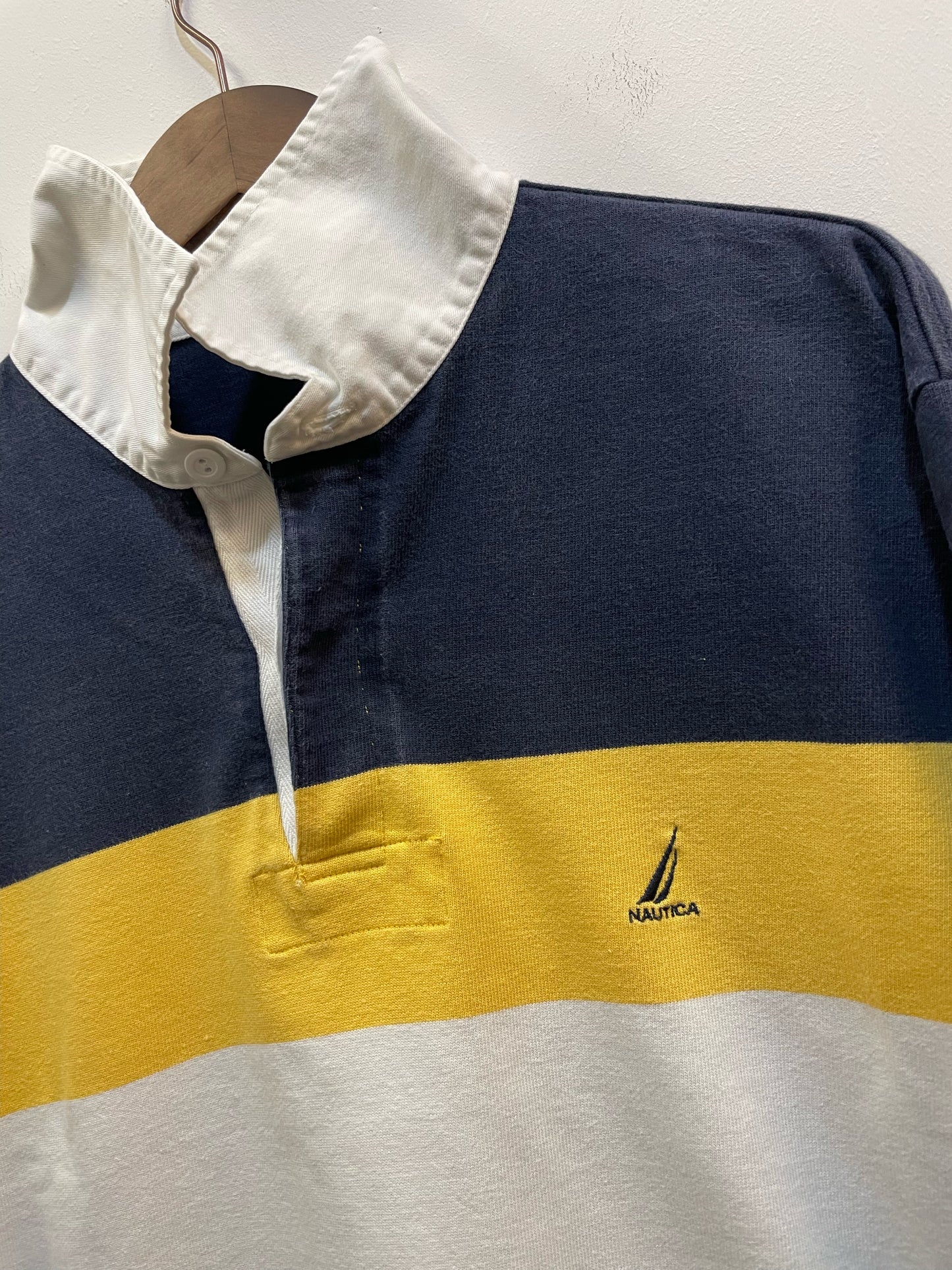 Nautica Navy / Yellow / White Rugby Top