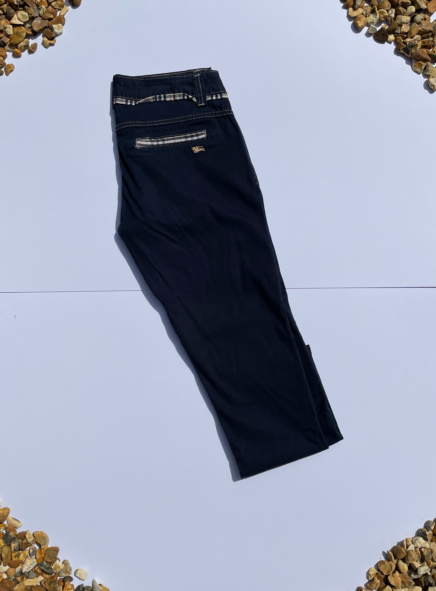 Burberry Navy Trousers