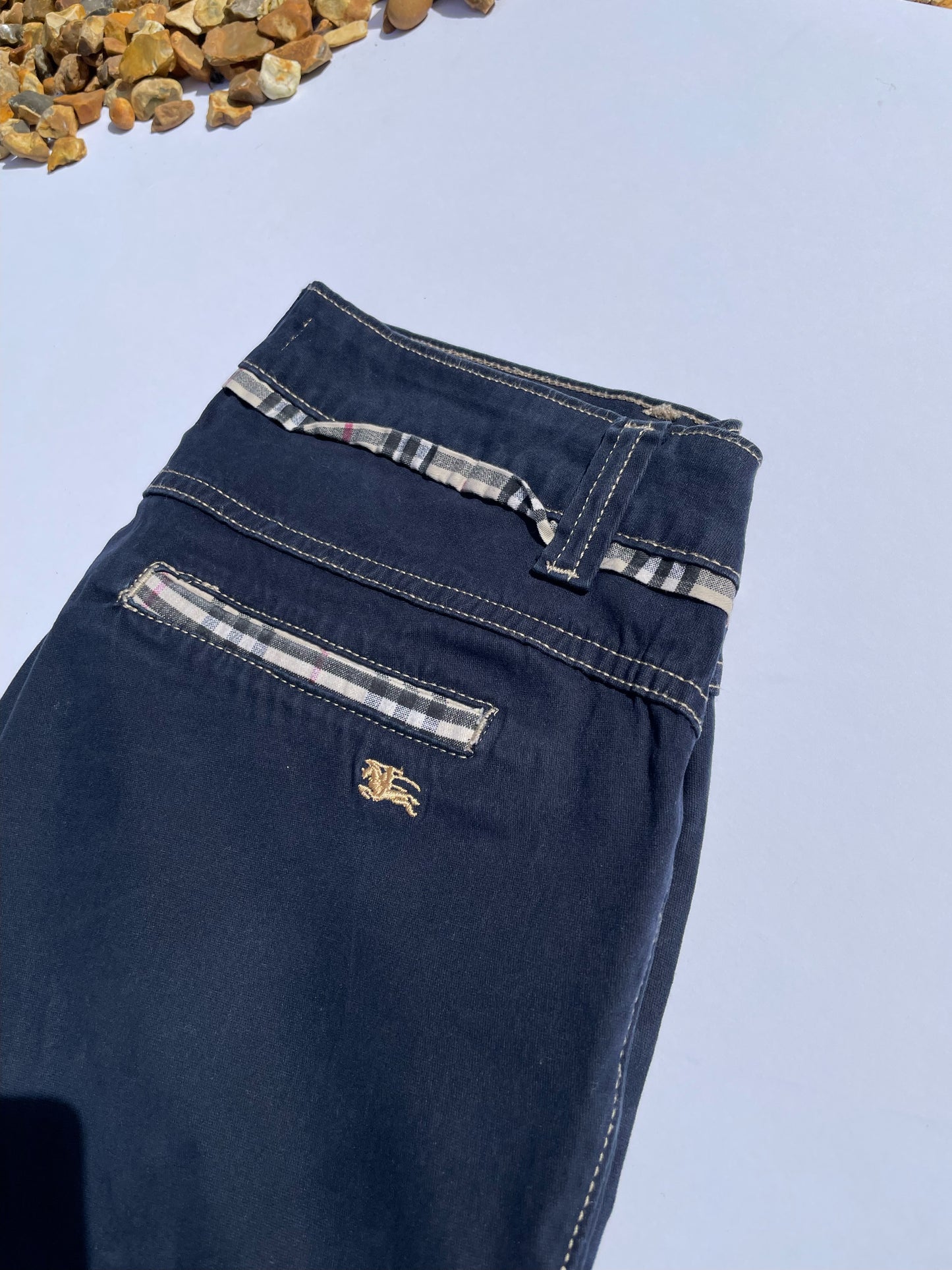 Burberry Navy Trousers