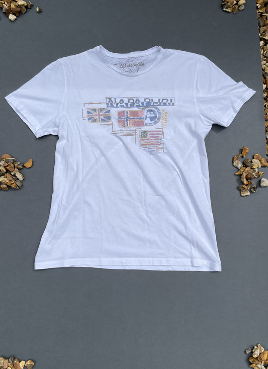 Napajiri White Graphic T-Shirt