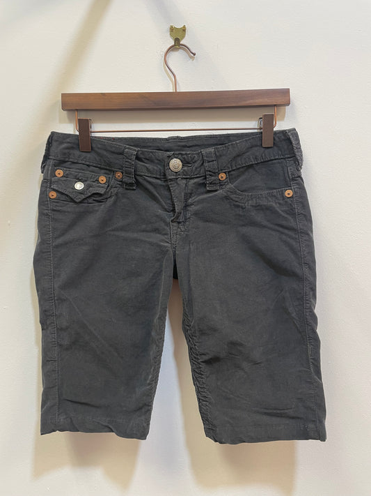 True Religion Grey Cord Shorts