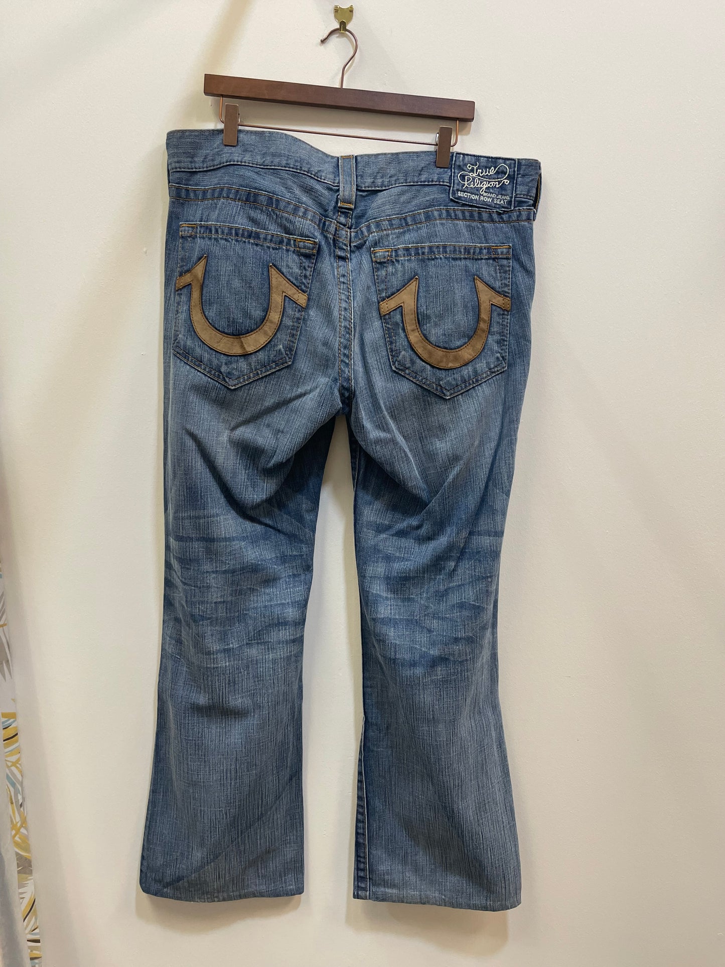 True Religion Leather Decorated Jeans