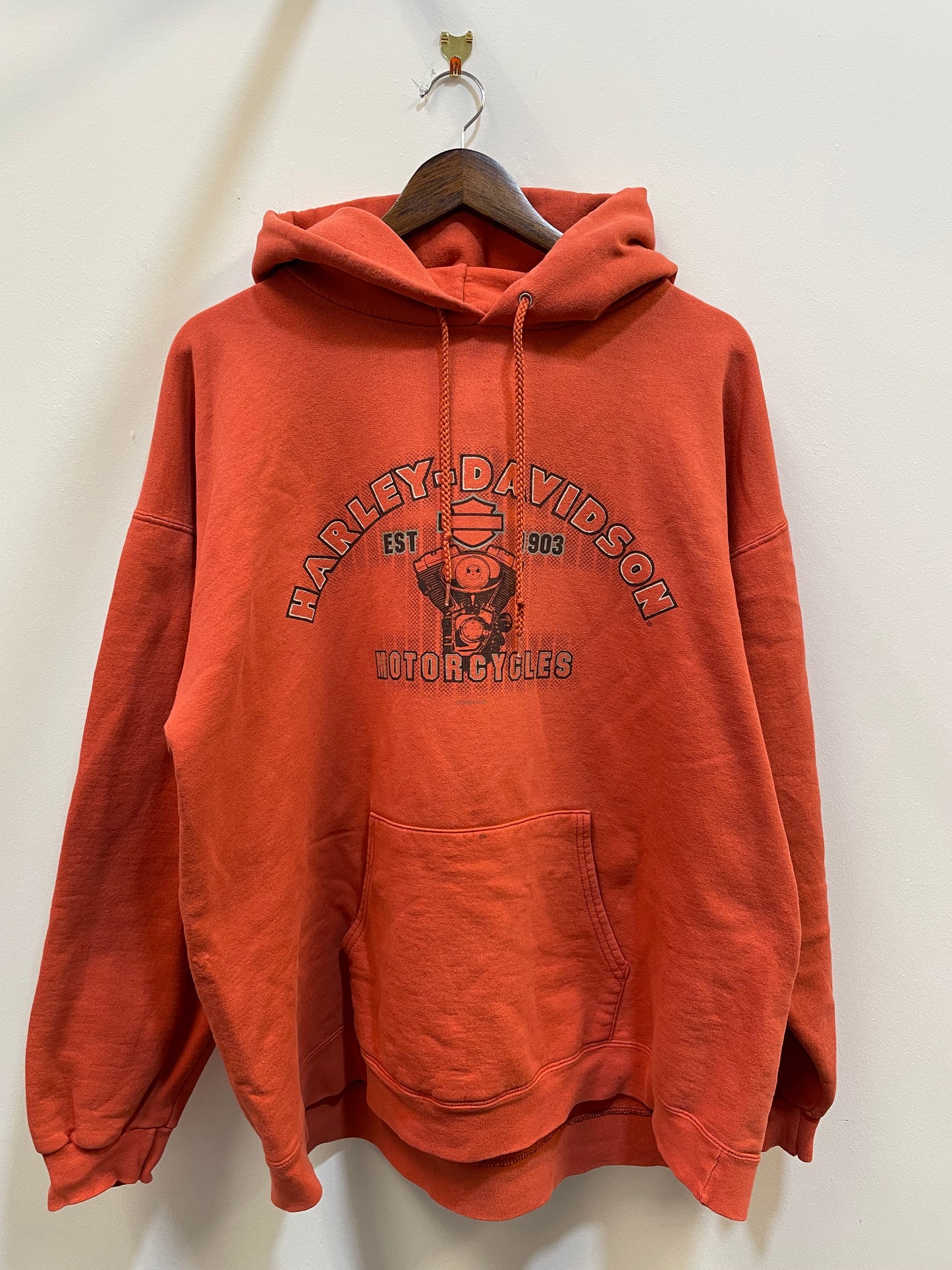 Harley Davidson Orange Graphic Hoodie