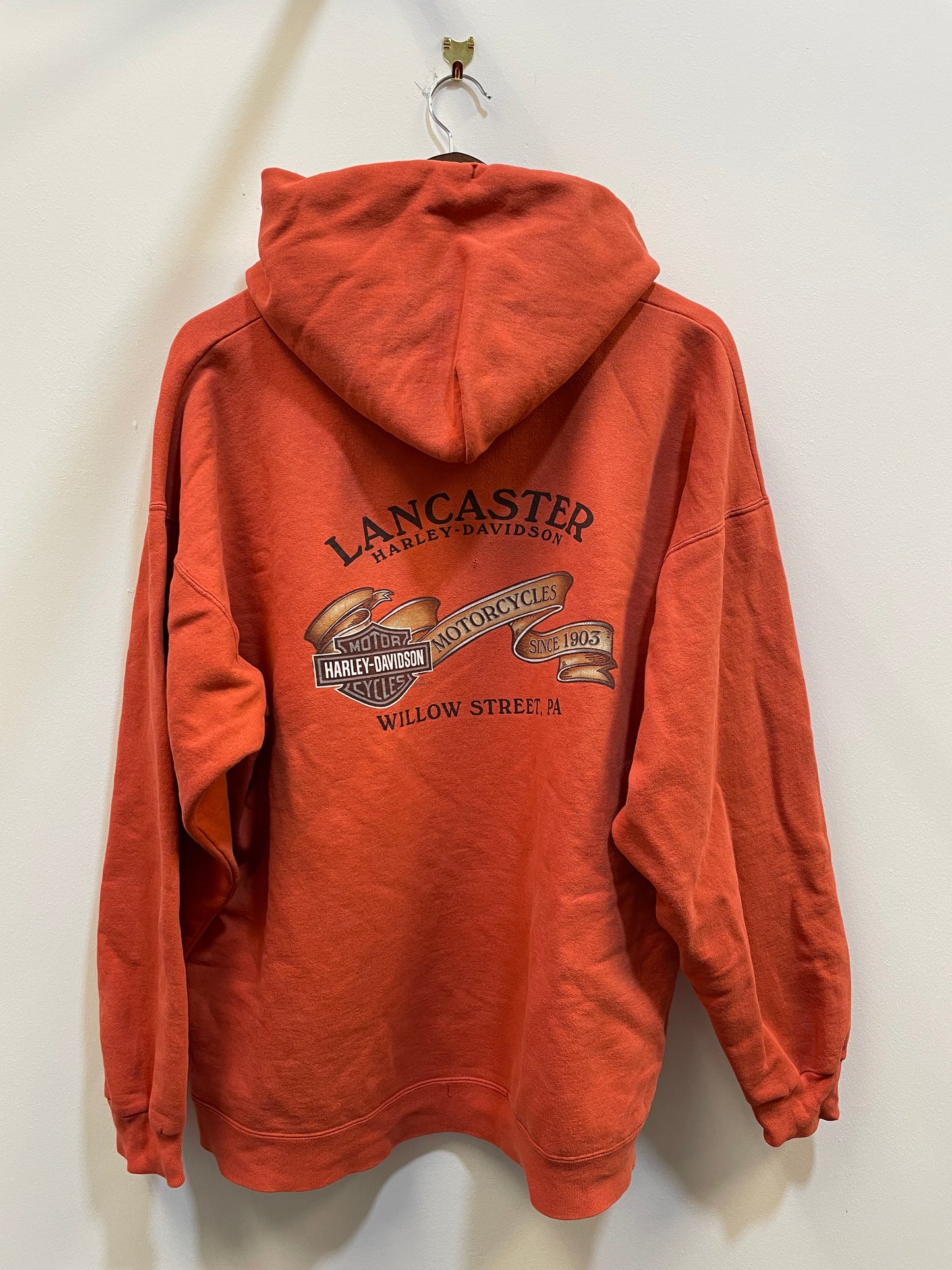 Harley Davidson Orange Graphic Hoodie