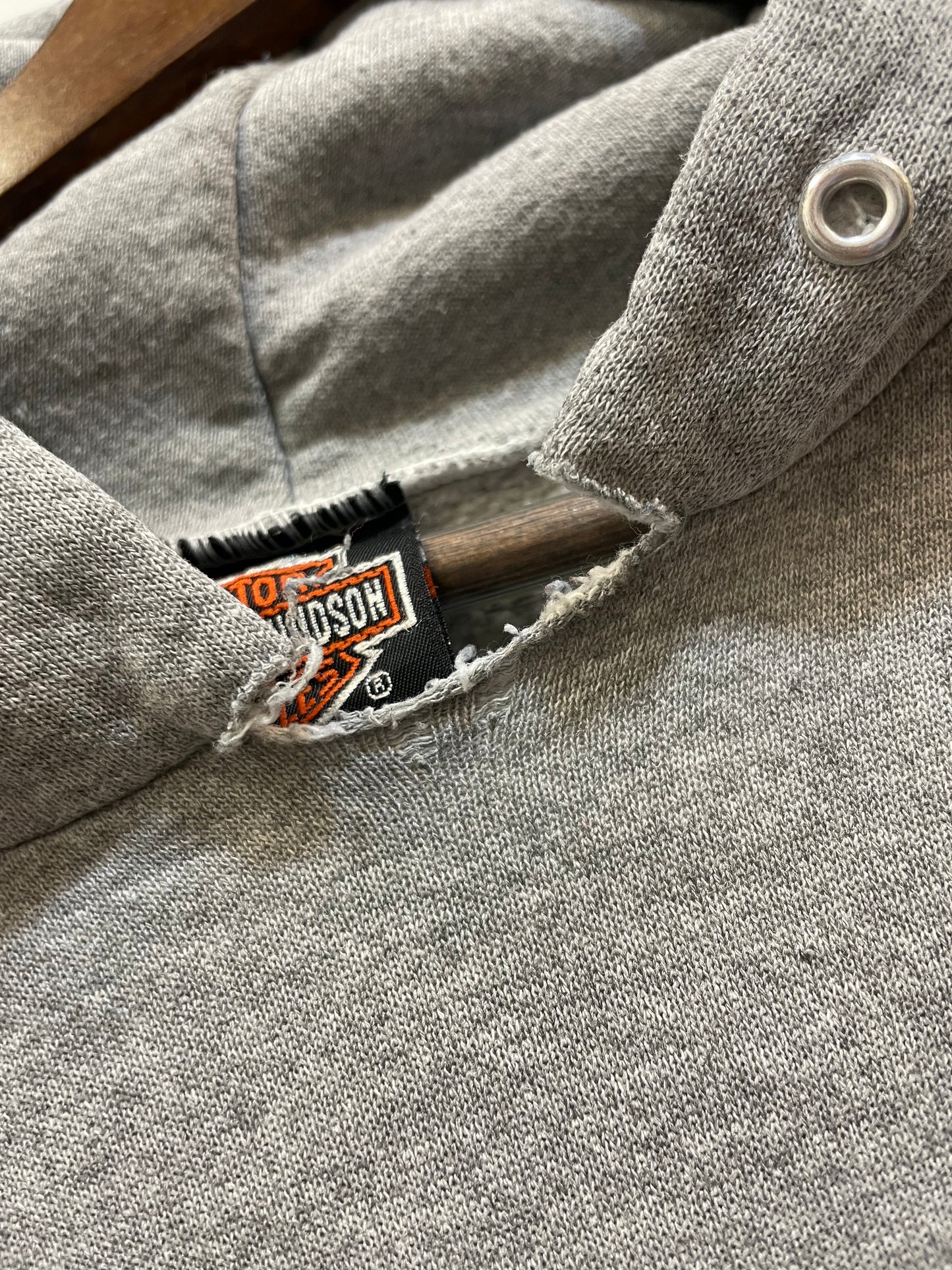 Harley Davidson Grey Graphic Hoodie