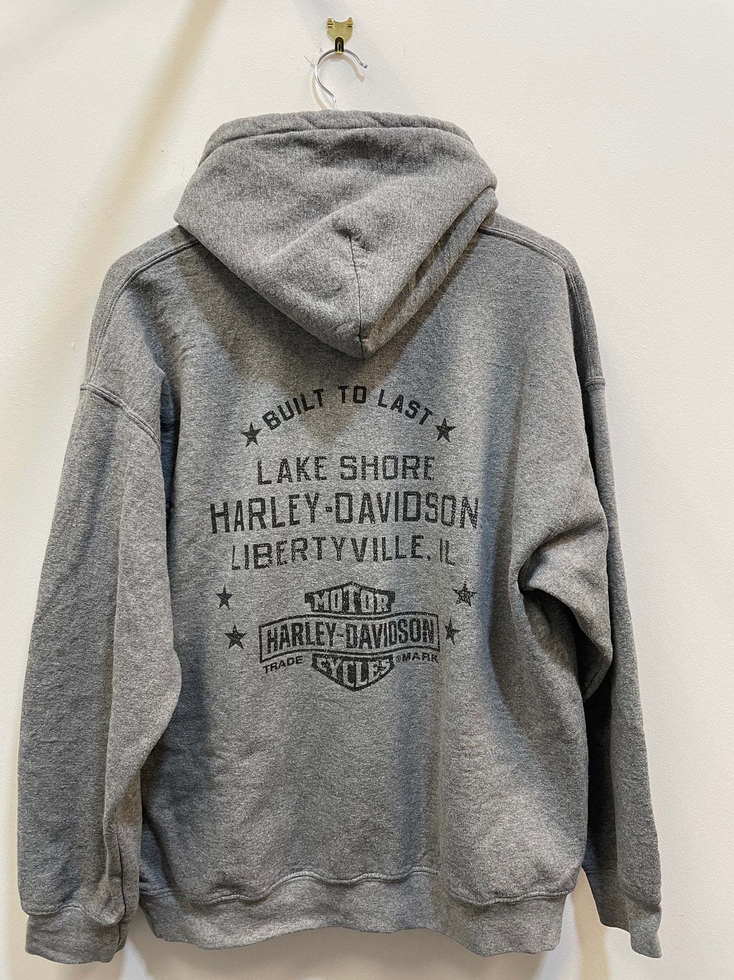 Harley Davidson Grey Graphic Hoodie