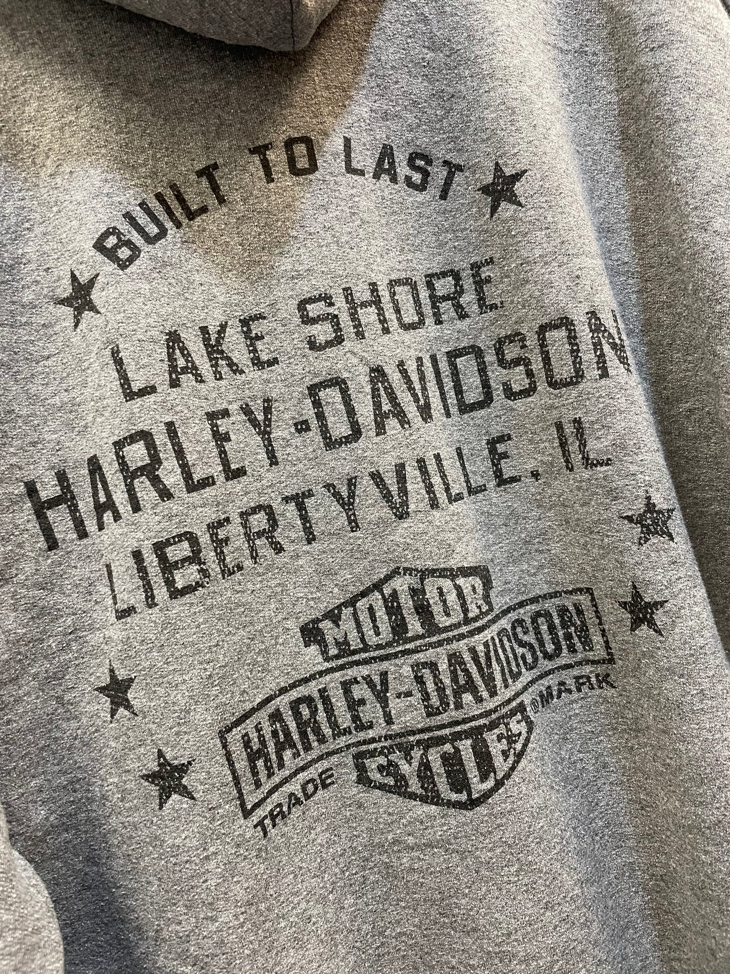 Harley Davidson Grey Graphic Hoodie