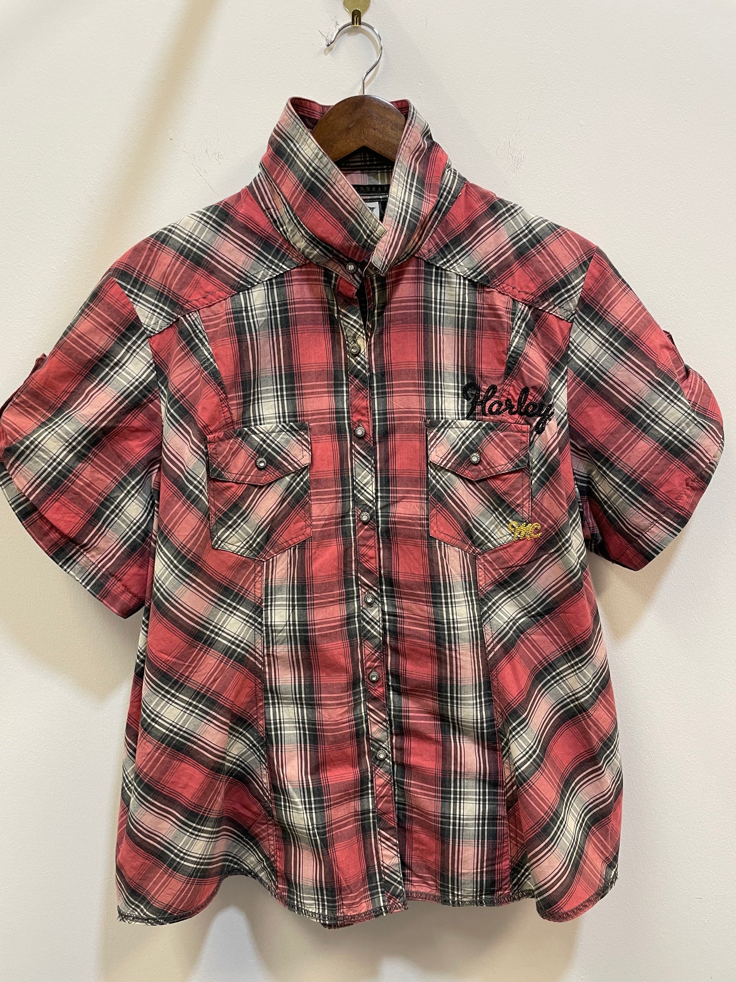 Harley Davidson Plaid Short-Sleeve Shirt