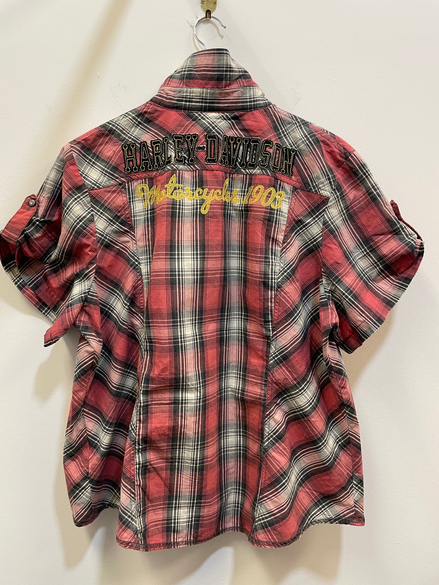 Harley Davidson Plaid Short-Sleeve Shirt